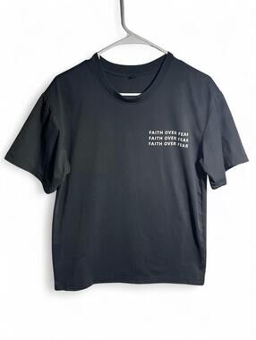 Gray Faith Over Fear T-shirt